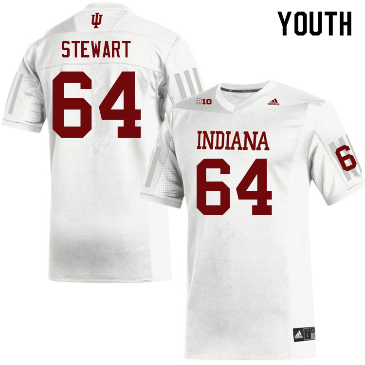 Youth #64 Race Stewart Indiana Hoosiers College Football Jerseys Sale-White